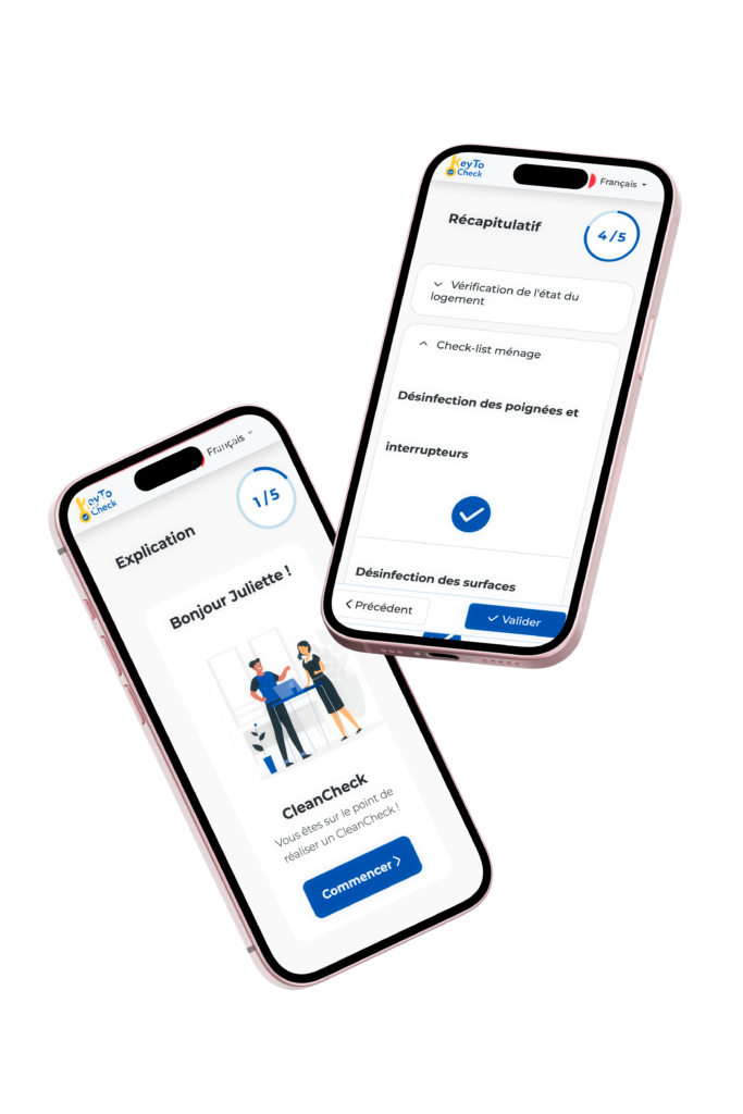 Mock Up de la fonctionnalité CleanCheck by KeytoCheck